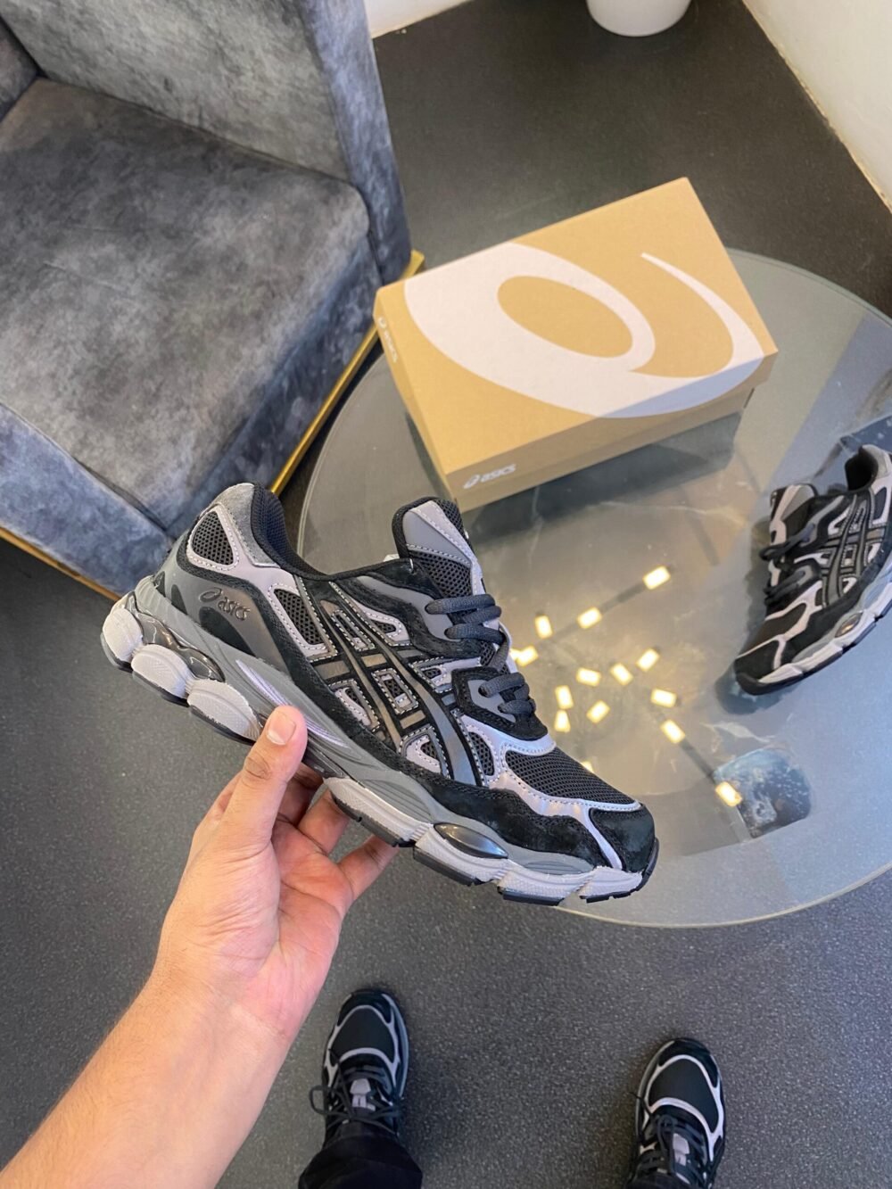 Buy First Copy Asics Gel NYC Graphite Grey Black Shoes Online India