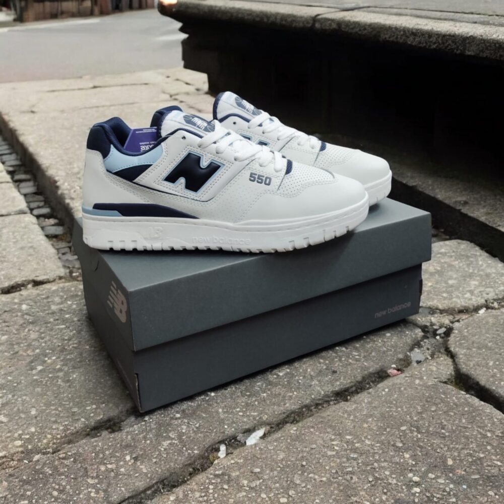 New Balance 550 White Vintage Indigo