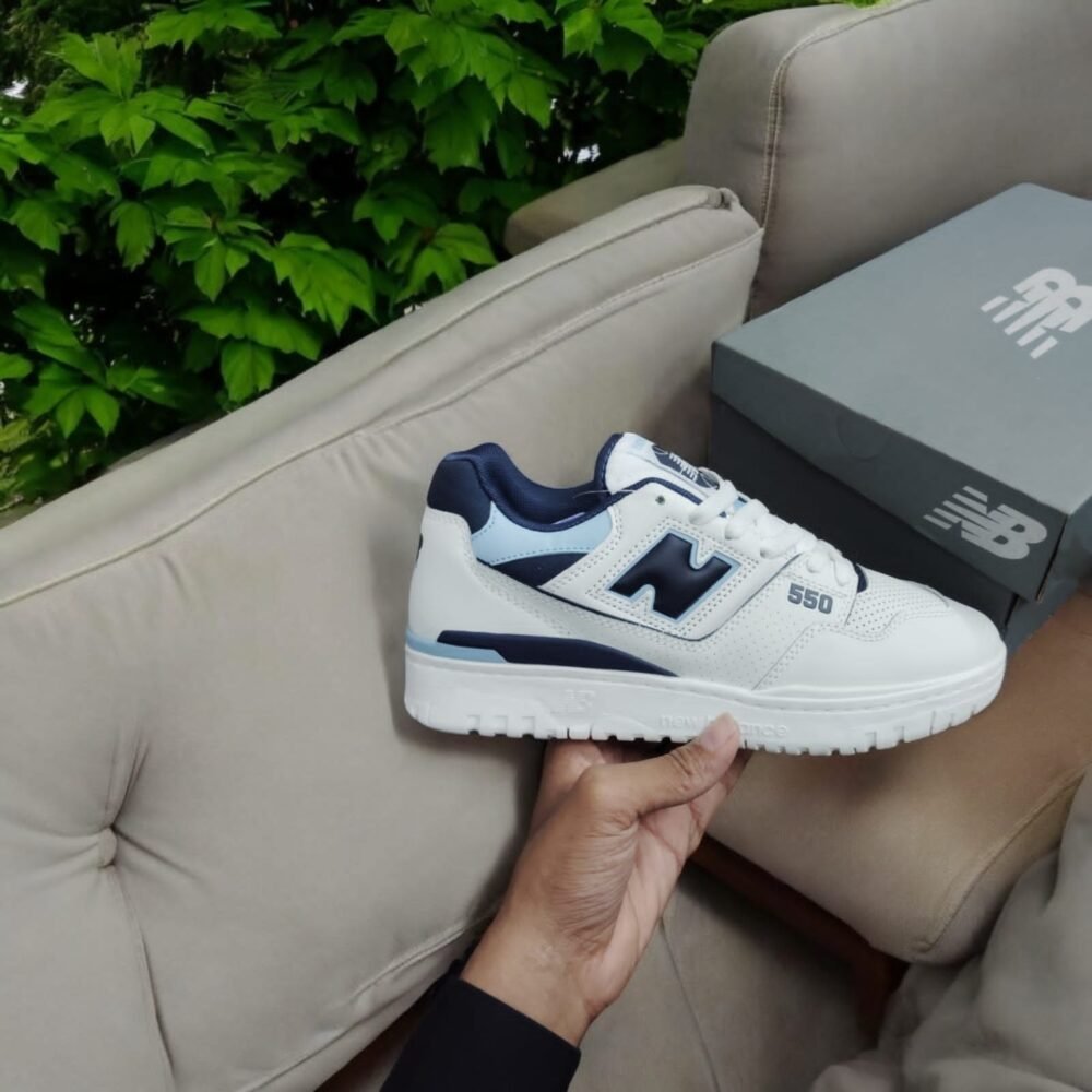 7A Quality New Balance 550 White Vintage Indigo - Image 6