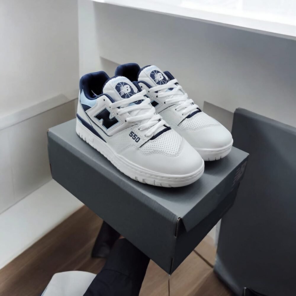 Buy First Copy 7A Quality New Balance 550 White Vintage Indigo Shoes Online India