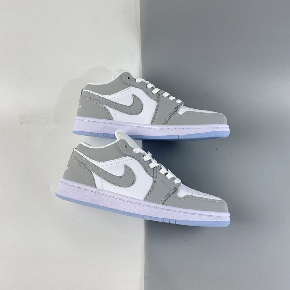 Buy First Copy Nike Air Jordan Retro 1 Low Wolf Grey Shoes Online India