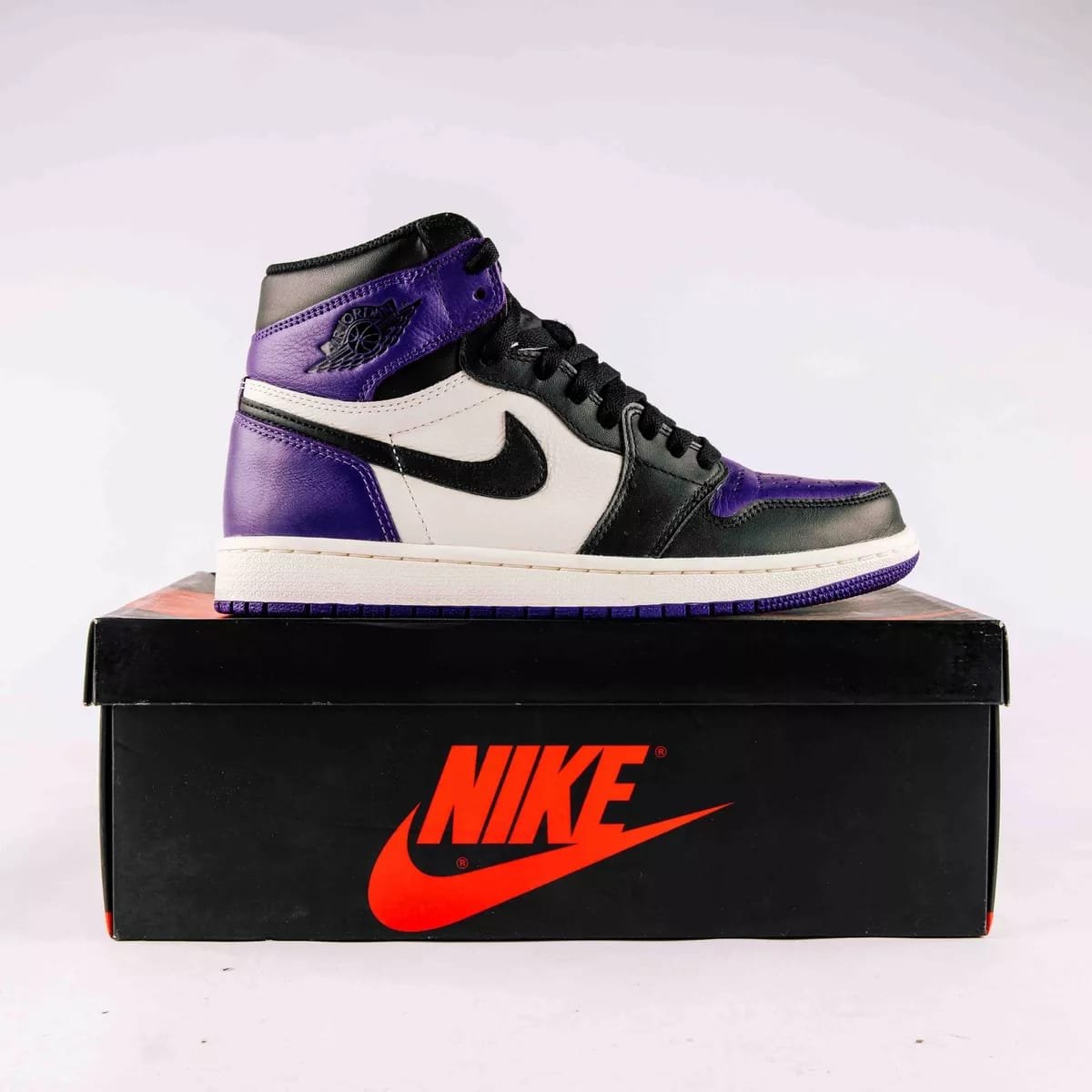 Premium Quality Nike Air Jordan Retro 1 High OG Court Purple - Image 6