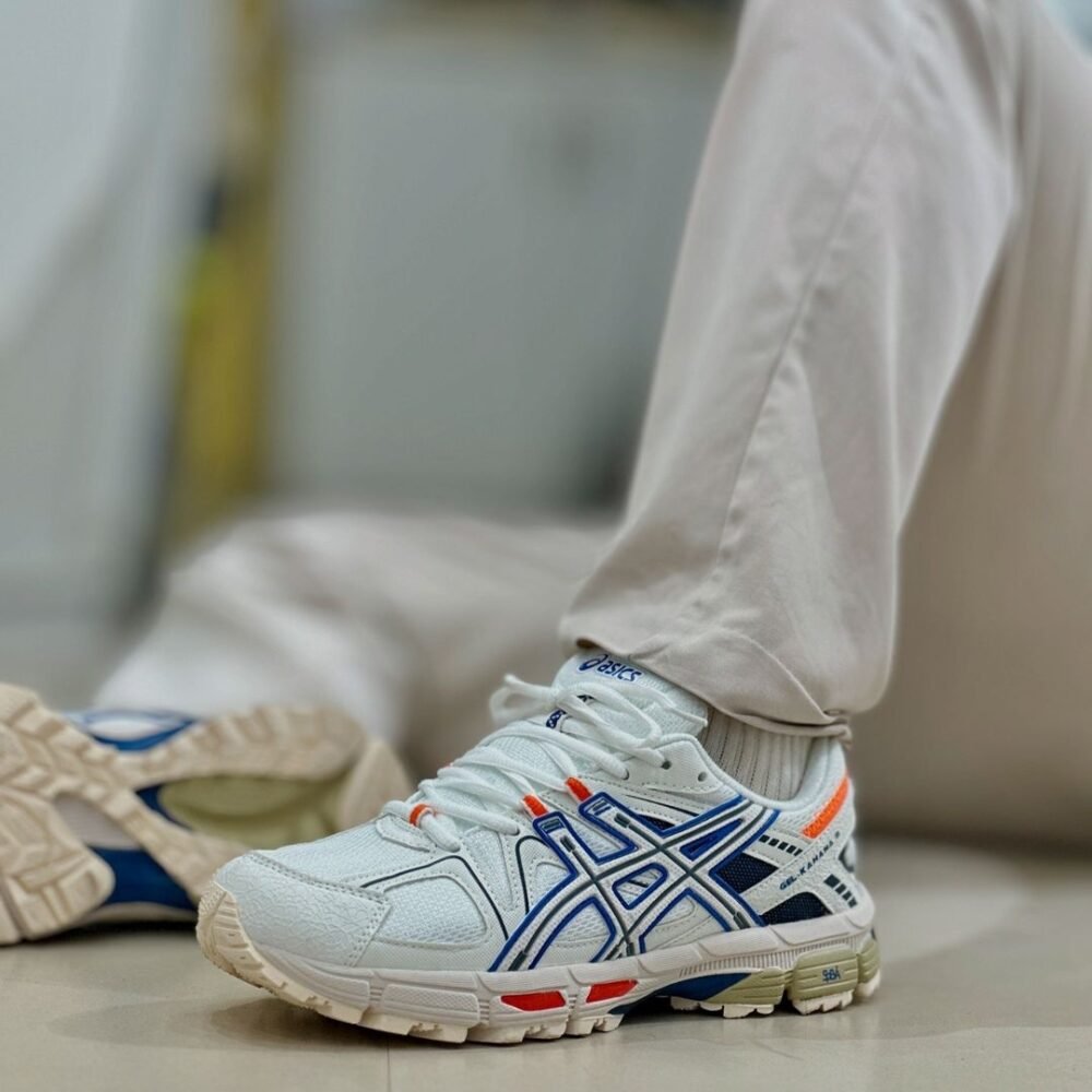 High Quality Asics Gel Kahana 8 Cream Blue Orange - Image 5