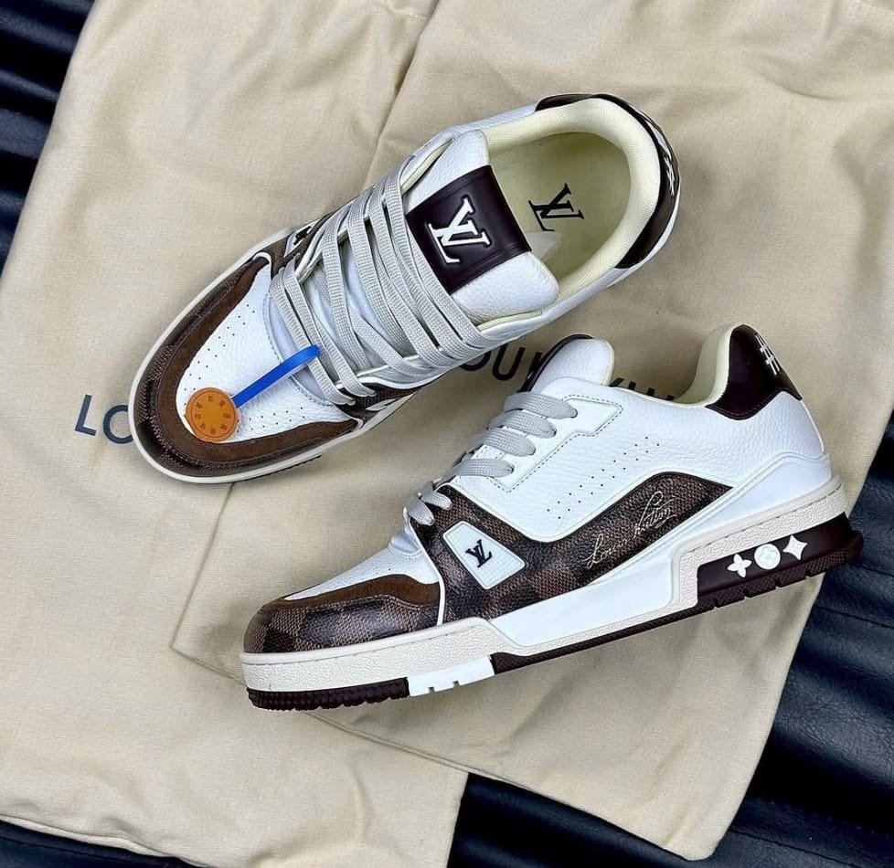 First Copy Louis Vuitton Trainer LV Moka Brown - Image 6