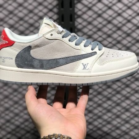 Buy First Copy Louis Vuitton X Nike Travis Scott Beige Grey Shoes Online India