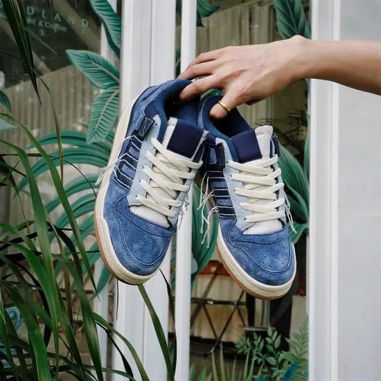 Buy First Copy Adidas Originals Forum 84 Low Blue Denim Gum Shoes Online India