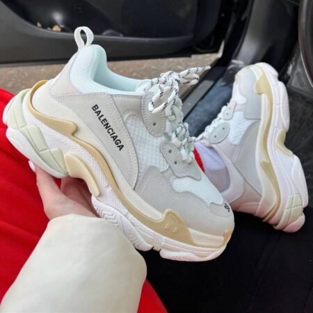 Buy stylish replica Balenciaga Triples Cream White shoes online India