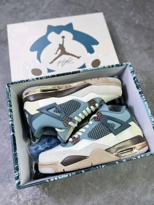 Premium Quality Nike Air Jordan Retro 4 Snorlax Custom - Image 6