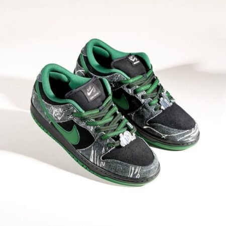 Buy First Copy Nike SB Dunk X There Black Gorge Green Shoes Online India