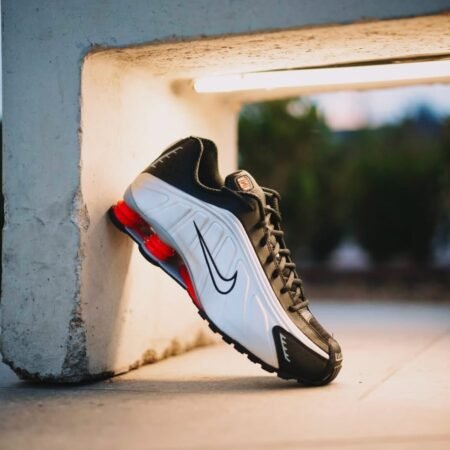 Buy First Copy Nike Shox R4 Black Metallic Shoes online India
