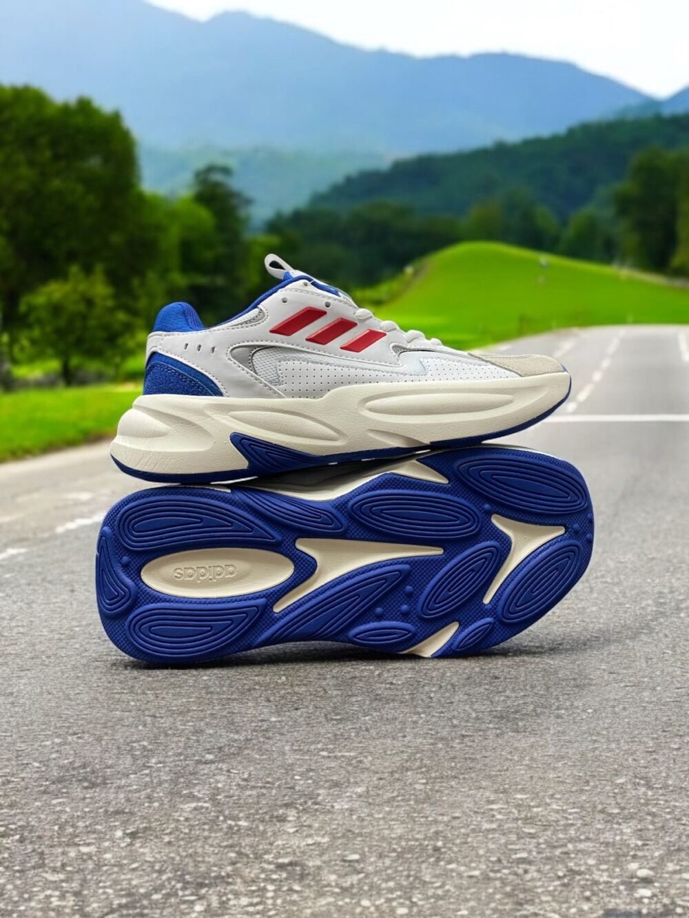 Buy First Copy Adidas Ozwave Blue Red Shoes
