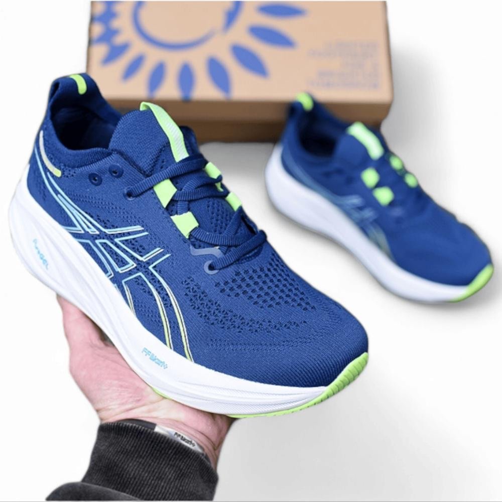 Premium Quality Asics Gel Nimbus 26 Blue White - Image 3