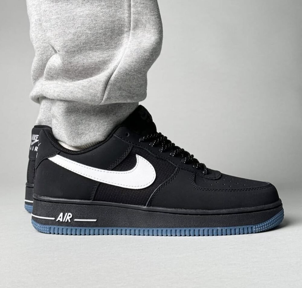 Nike Airforce 1 low Anthracite black Reflective swoosh - Image 5