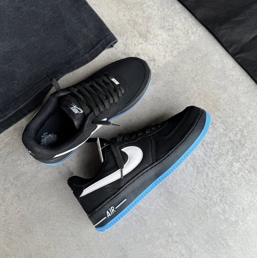 Nike Airforce 1 low Anthracite black Reflective swoosh - Image 3