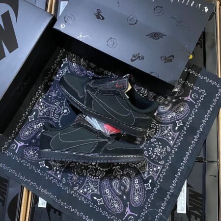 Nike Travis Scott x AJ1 Low Black Phantom SEMI UA