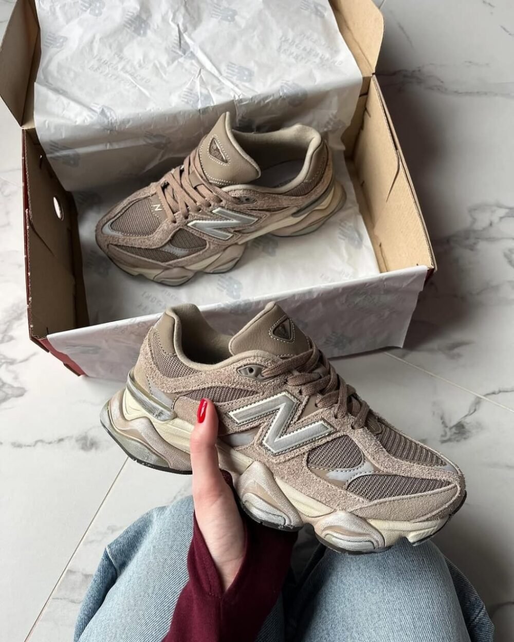 New Balance Unisex 9060 Abzorb Mushroom - Image 2
