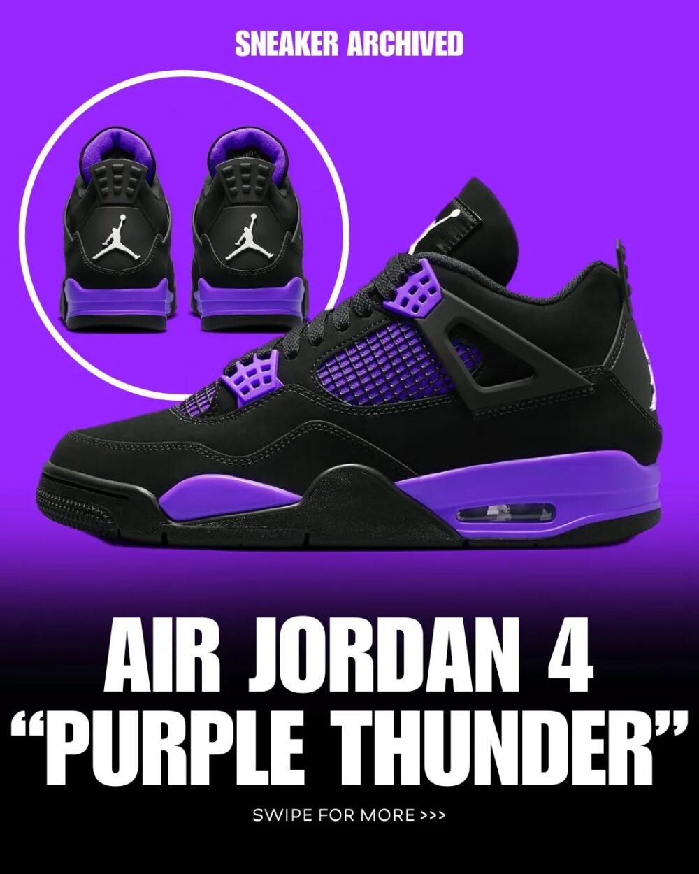 Nike Air Jordan Retro 4 Purple Thunder