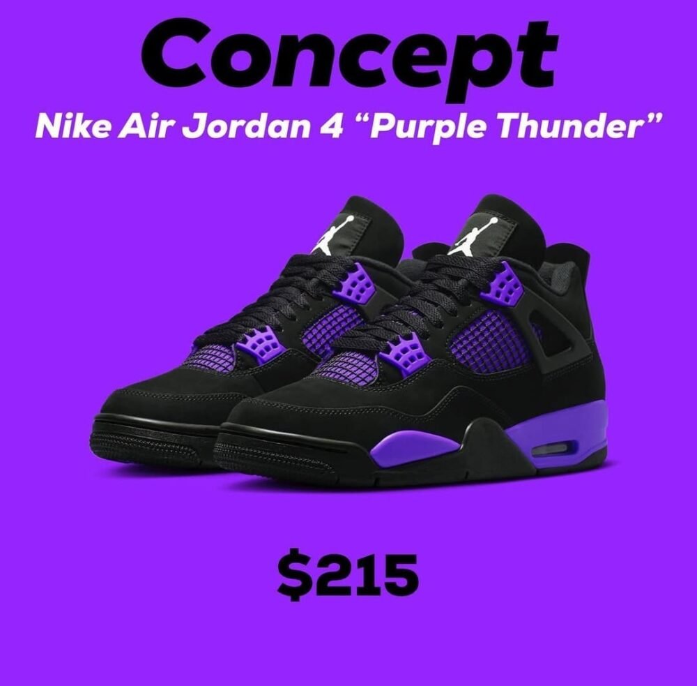 Nike Air Jordan Retro 4 Purple Thunder - Image 4
