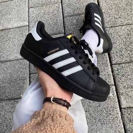 Adidas Superstar Black White Leathe