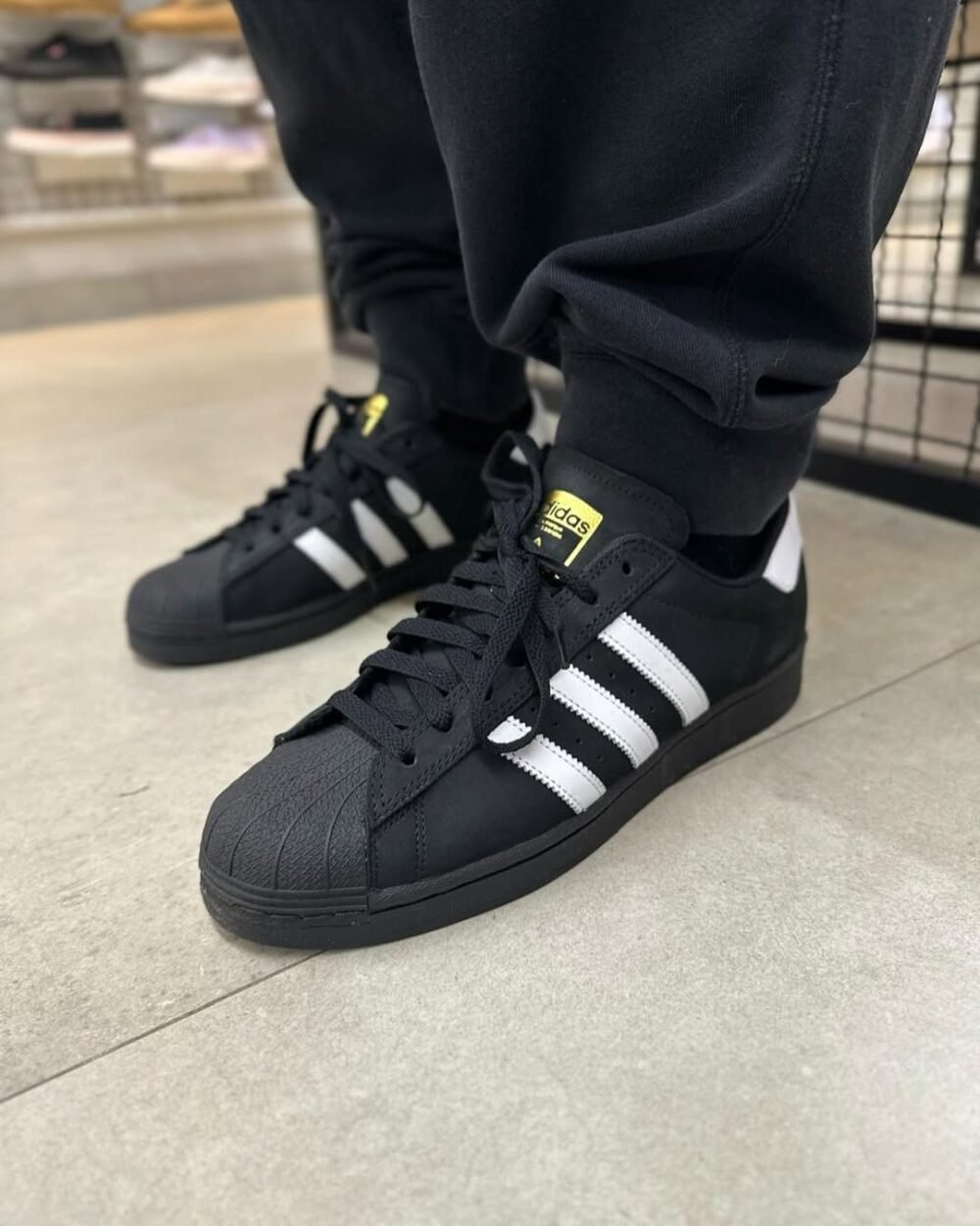 Adidas Superstar Black White Leather - Image 2