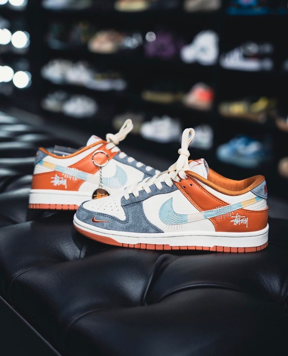 Nike Sb Dunk Low X Stussy Grey Orange