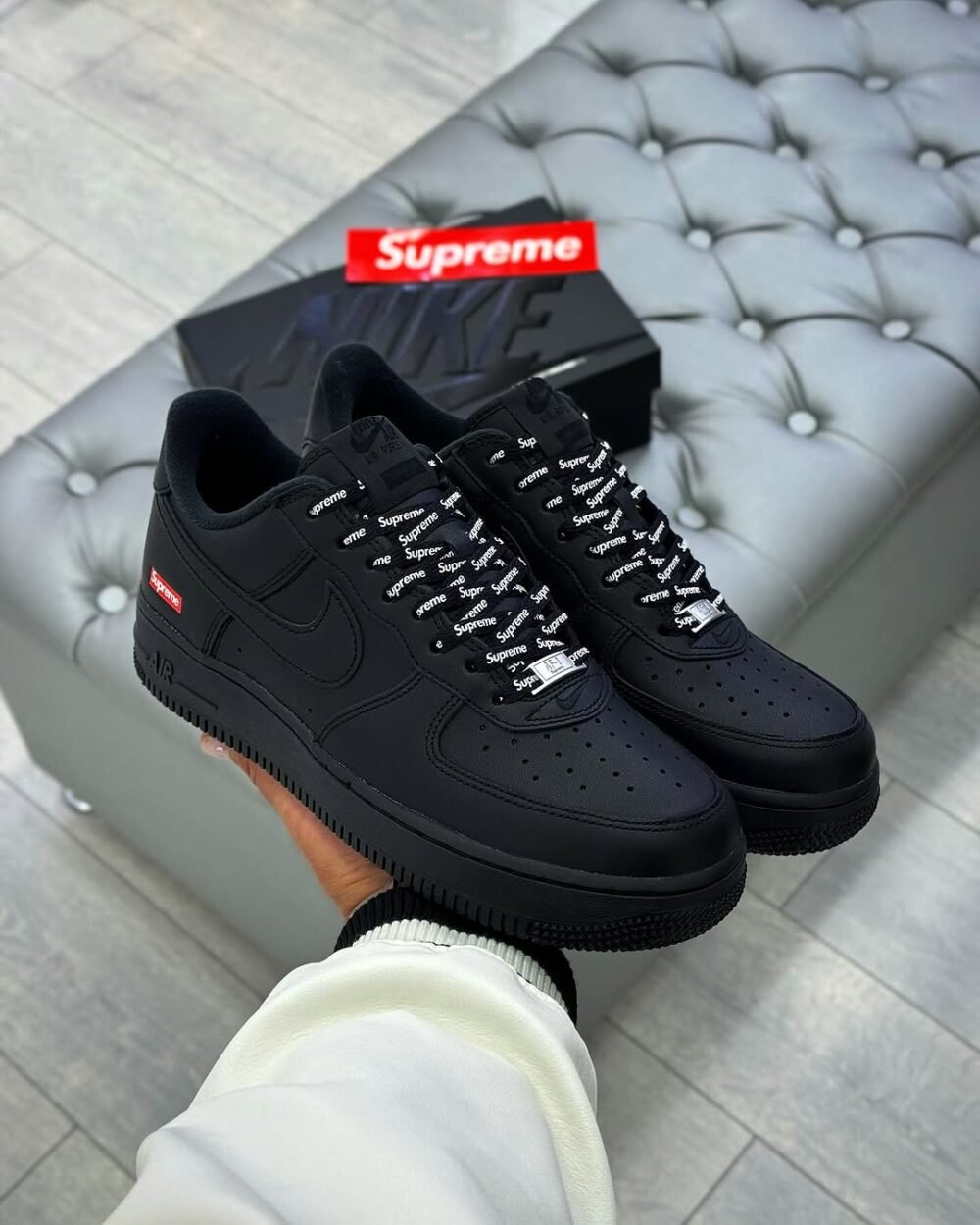 Nike Airforce 1 Low Supreme Black - Image 5