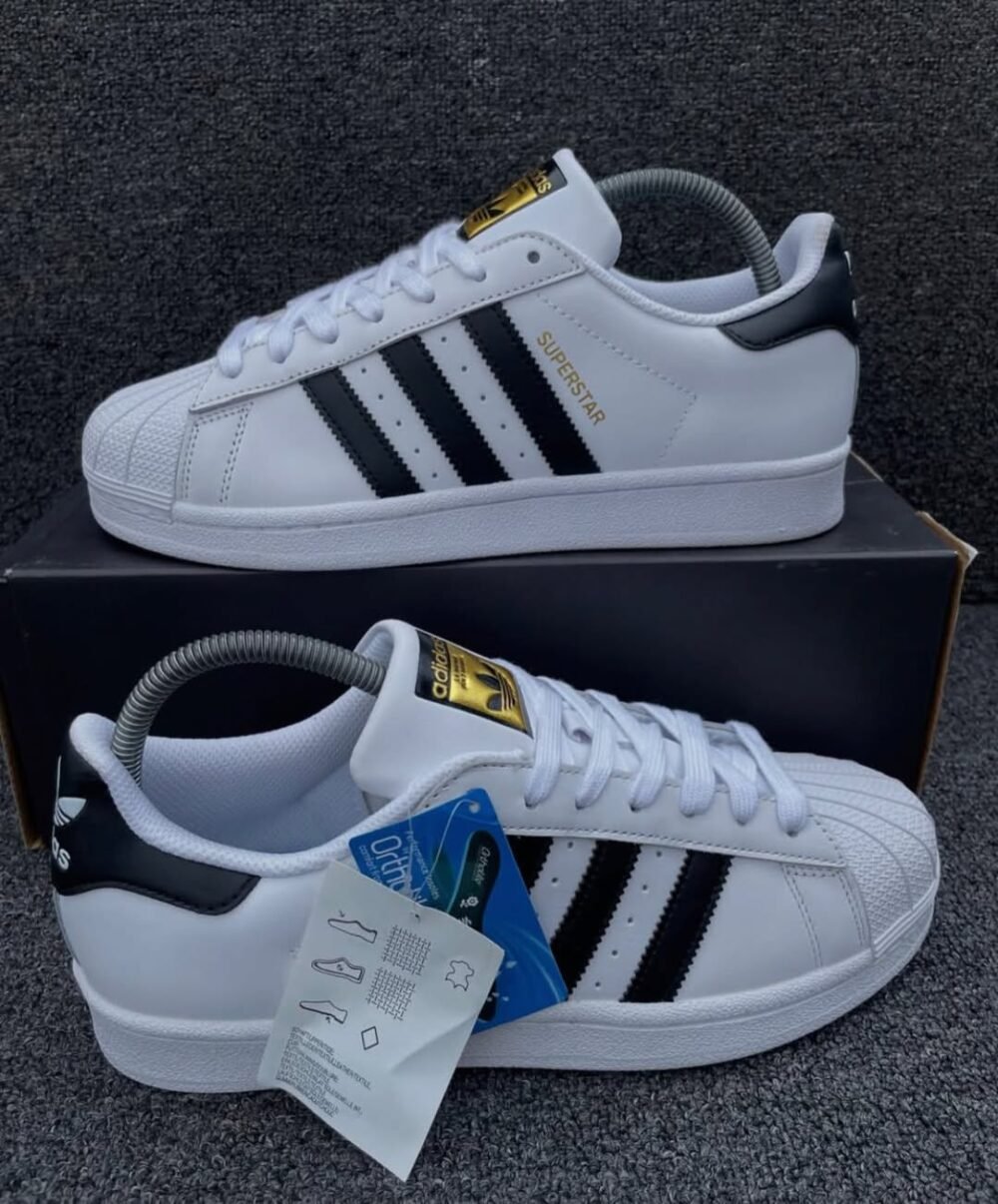 Adidas Superstar White Black Leather - Image 3