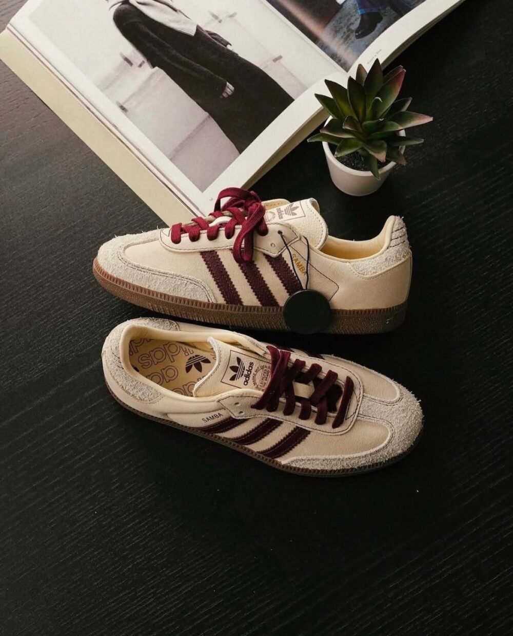 Adidas Samba Wonder White Maroon - Image 4