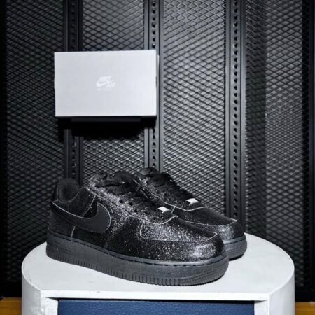 Nike Airforce 1 All Black Glitter