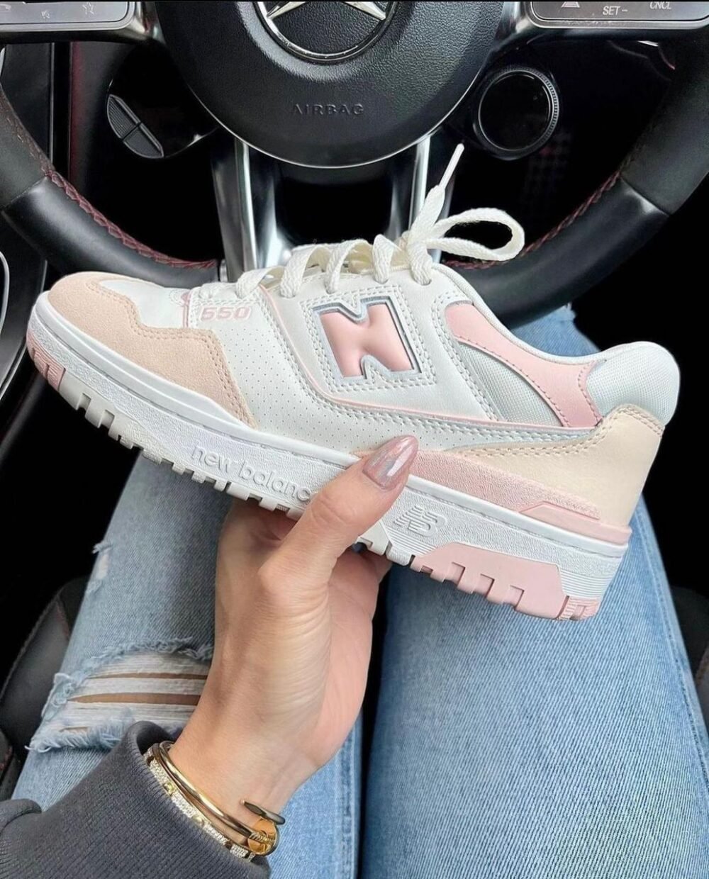 New Balance 550 WHITE PINK - Image 5