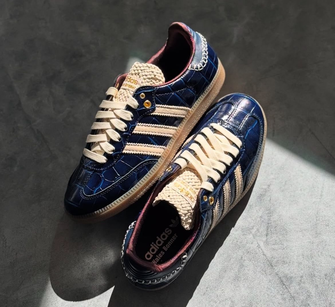ADIDAS SAMBA X WALES BONNER NAVY CROC - Image 5