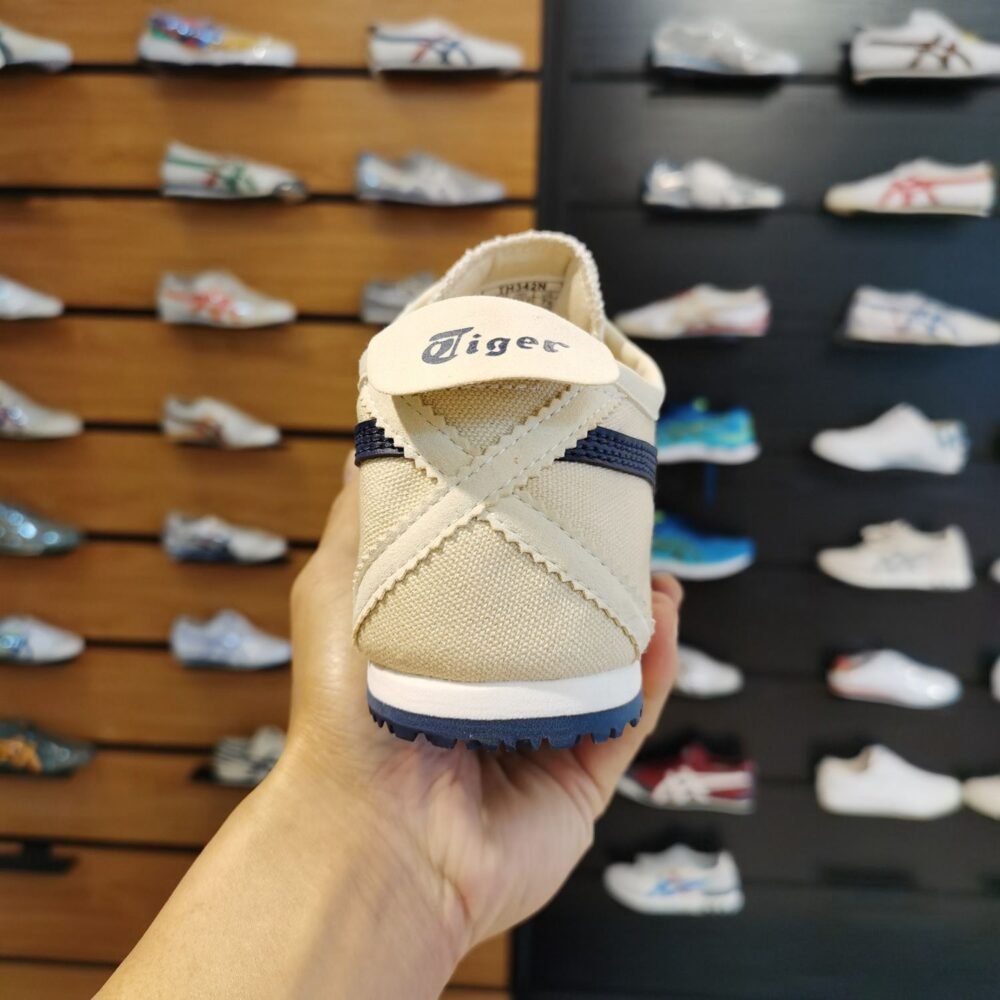 Onitsuka Tiger Mexico 66 BEIGE NAVY SLIPON - Image 3