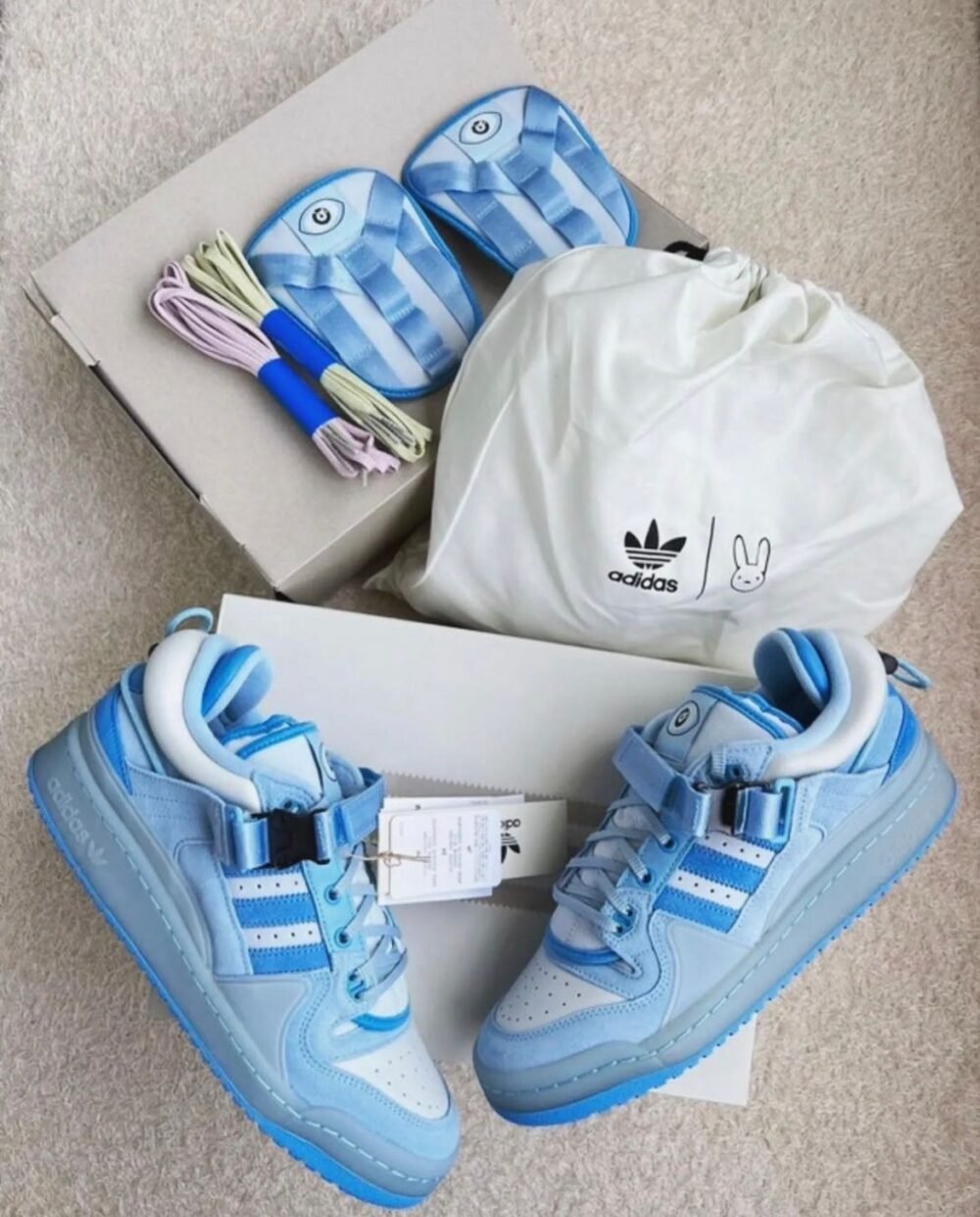 7A Quality Adidas Forum Bad Bunny Tint Blues