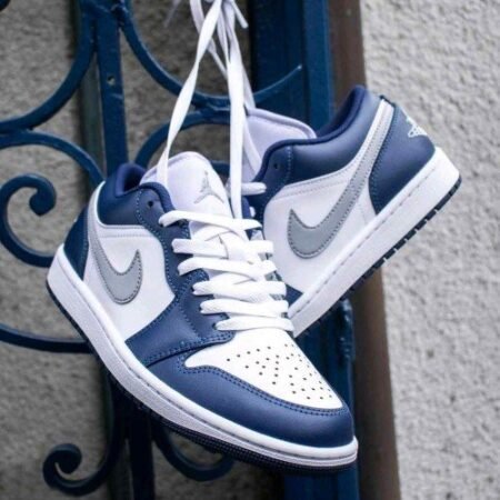 Nike Air Jordan 1 Low Midnight Navy Wolf Grey