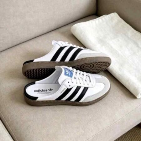Samba Mule White Black For Mens 669
