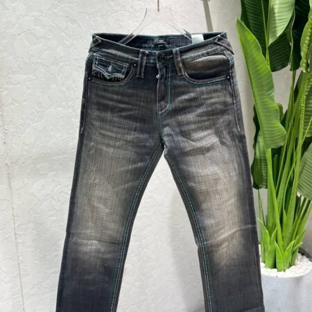 Straight Fit Premium Imported Fabric Denim with Back TR Pocket Embroidered Design 4664