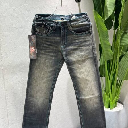 Straight Fit Premium Imported Fabric Denim with Back TR Pocket Embroidered Design 4662