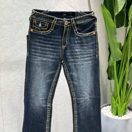 Straight Fit Premium Imported Fabric Denim with Back TR Pocket Embroidered Design 4638