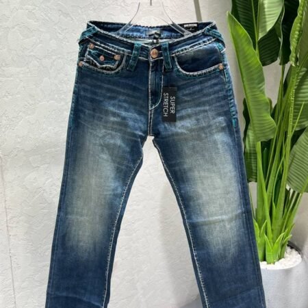 TR Straight Fit Premium Imported Fabric Denim with Back Pocket Embroidered Design 4663