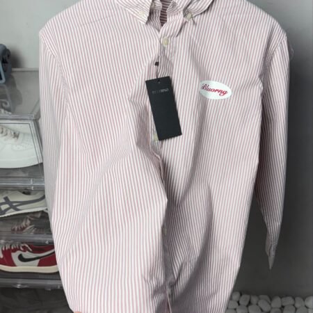 BLUORNG Premium Striped Cotton Shirt Pink